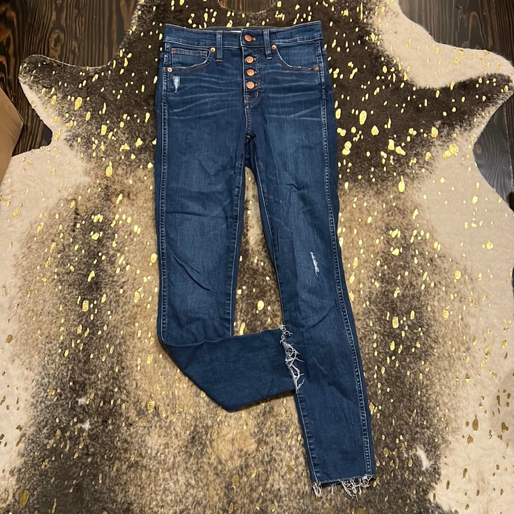 Madewell button up high-rise skinny jeans